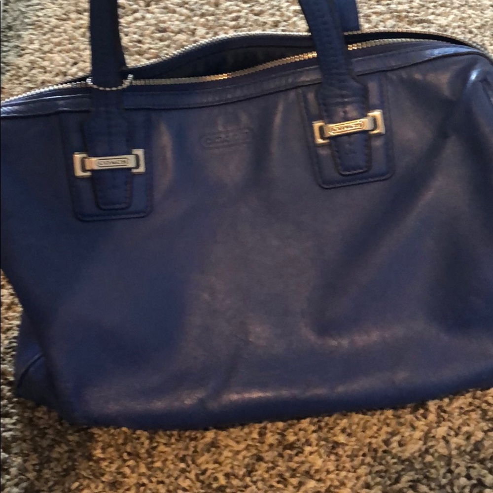 Blue coach purse